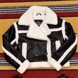 Levi's Faux Leather and Sherpa Bomber Jacket